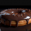 231.New Chocolate Iced Fluffy Donut